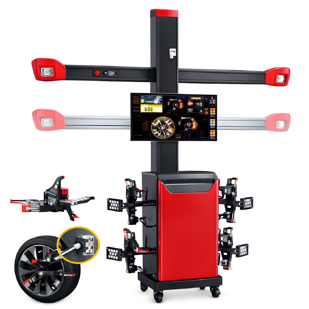 Classical dynamic 3D wheel alignment system with auto lifting