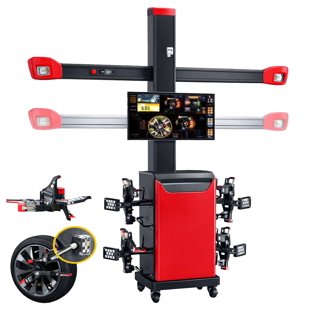 Dynamic 3D wheel alignment system with auto lifting