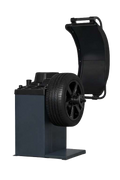 Semi-auto wheel balancer with aluminum ruler and digital display