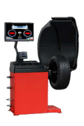 High-performance auto brake wheel balancer with laser line indicator