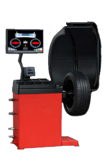 High-performance auto brake wheel balancer with laser line indicator