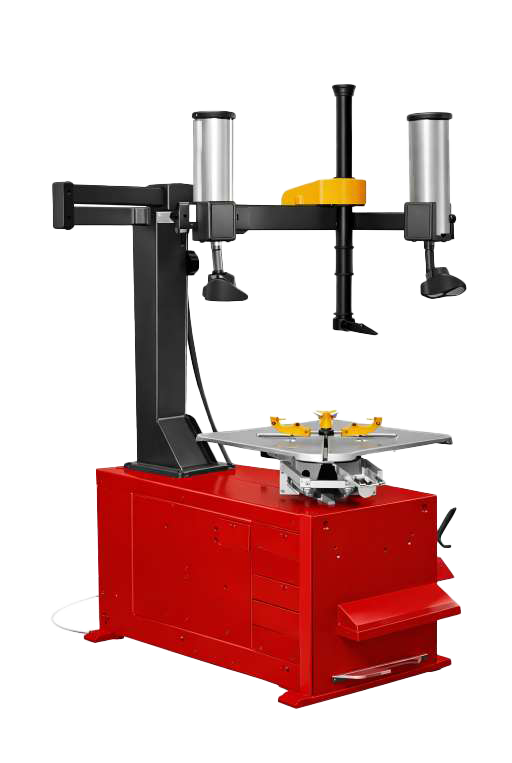 Side-swing semi-auto tire changer with chrome-plated cylinder