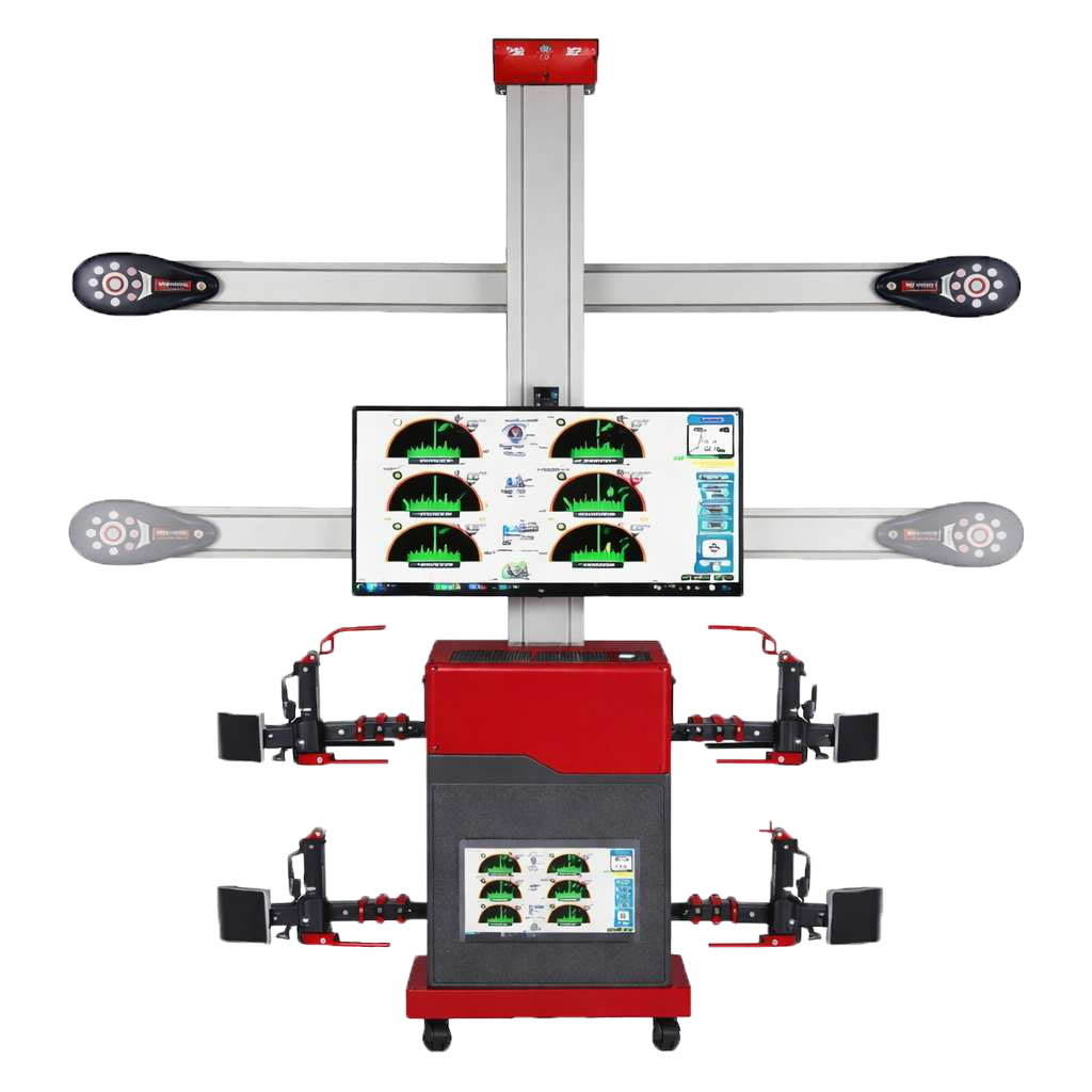 Touchless 3D wheel alignment system with auto lifting